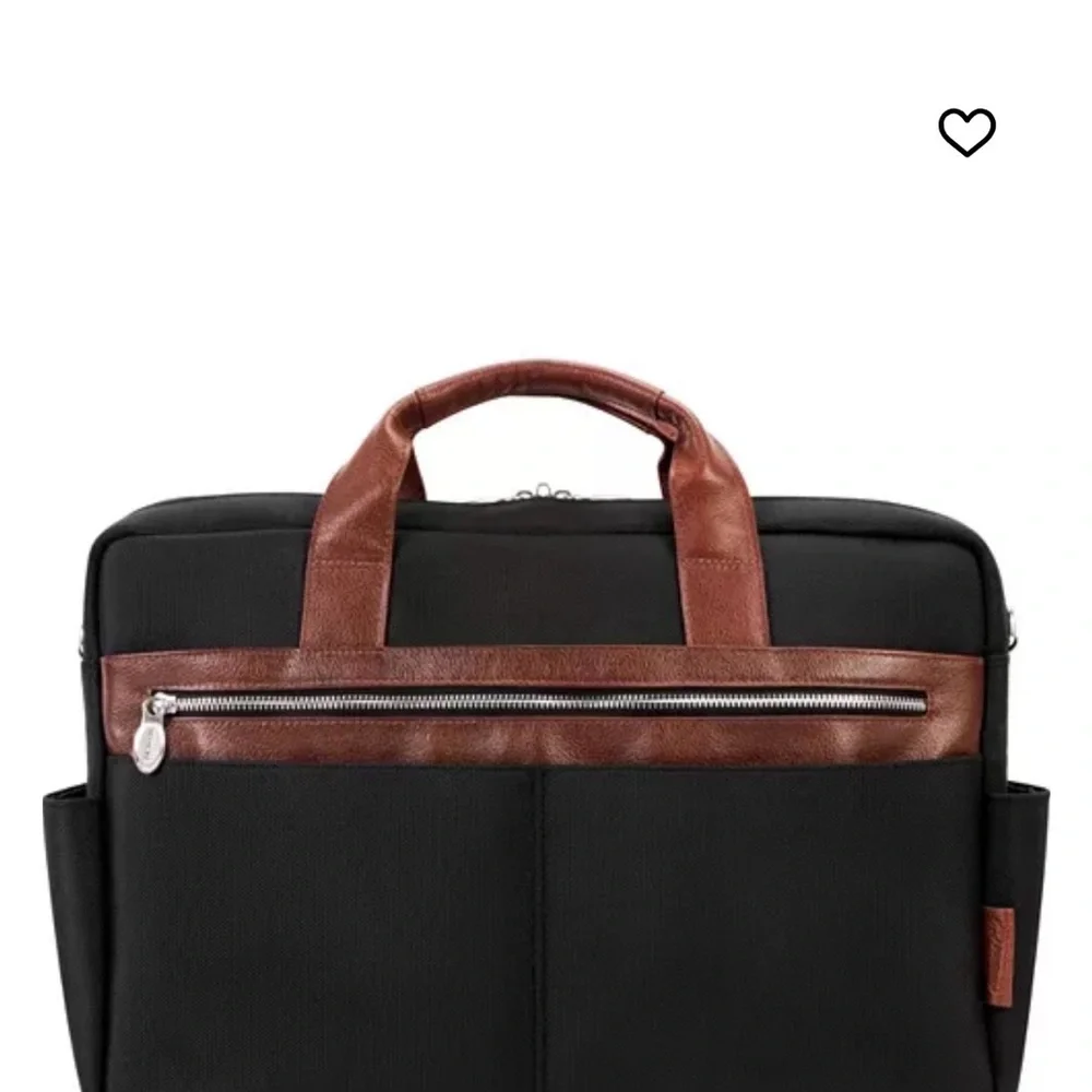 Elegant Black and Brown Men's Briefcase